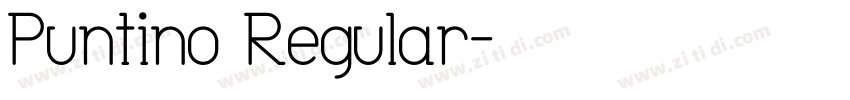 Puntino Regular字体转换